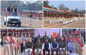 शहीद कर्नल विप्लव त्रिपाठी स्टेडियम में गणतंत्र दिवस समारोह की फुल ड्रेस रिहर्सल संपन्न