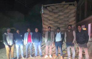 एक ट्रक सहित 763 बोरी धान जब्त : अवैध धान परिवहन का मामला