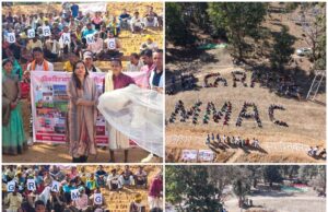 करमरी में ग्रामीणों द्वारा मानव श्रृंखला बनाकर ‘आत्मनिर्भर गांव – विकसित भारत’ का दिया संदेश