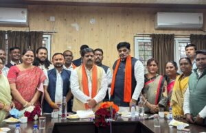 उपमुख्यमंत्री विजय शर्मा ने जिला पंचायत रायपुर का किया निरीक्षण