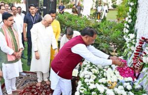 मुख्यमंत्री विष्णुदेव साय ने कुसुम सिन्हा को दी श्रद्धांजलि