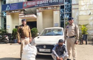 ऑपरेशन “आघात” में पुलिस को बड़ी सफलता — पहाड़ मंदिर रोड पर नाकेबंदी में 21 किलो से अधिक गांजा के साथ तस्कर गिरफ्तार