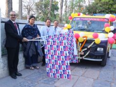 एसबीआई ने उन्नायक सेवा समिति को प्रदाय की स्कूल बस