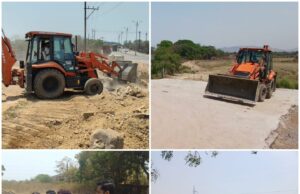 अतिक्रमणों पर राजस्व विभाग की बड़ी कार्यवाही, फेब्रिकेशन दुकान हटाकर भूमि कराई मुक्त