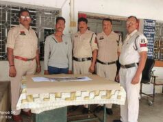 राहगीरों को डरा-धमका रहा था आरोपी, घेराबंदी कर मौके पर दबोचा गया, आरोपी से नुकीला धारदार तलवारनुमा हथियार जब्त