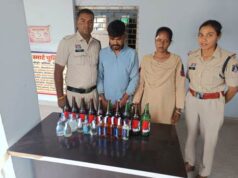 अवैध शराब की कार्रवाई में स्कूटी में बीयर और अंग्रेजी शराब की तस्करी करते आरोपी गिरफ्तार
