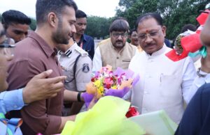 मुख्यमंत्री विष्णुदेव साय के रायगढ़ आगमन पर हुआ आत्मीय स्वागत
