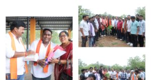 मां जगदम्बा धाम के मानकेश्वरी परिसर में हुआ वृहद पौधरोपण
