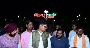 वित्त मंत्री ओ.पी.चौधरी ने किया सिंदूर पार्क का निरीक्षण