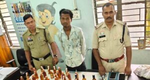 68 अंग्रेजी शराब बरामद, आबकारी एक्ट के तहत कार्रवाई