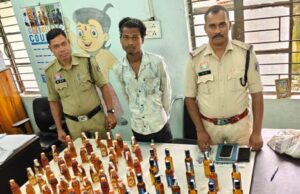68 अंग्रेजी शराब बरामद, आबकारी एक्ट के तहत कार्रवाई
