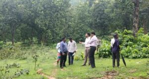 शत-प्रतिशत एवं त्रुटिरहित ई-गिरदावरी के लिए कलेक्टर ने किया खरसिया के गांवों का मैदानी निरीक्षण