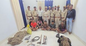 वन मंत्री श्री केदार कश्यप के निर्देश पर इन्द्रावती टाइगर रिजर्व में वन्यजीव शिकार पर बड़ी कार्रवाई, 6 आरोपी गिरफ्तार