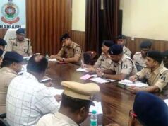 आईजी राम गोपाल गर्ग ने किया जिला पुलिस रायगढ़ का निरीक्षण