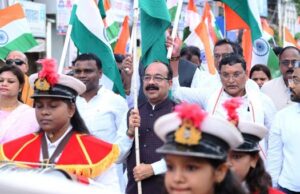 देशभक्ति से ओतप्रोत अप्रतिम उत्साह के साथ निकली तिरंगा यात्रा, उप मुख्यमंत्री श्री अरुण साव हुए शामिल