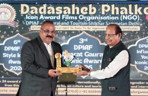 समाजसेवा के उत्कृष्ट कार्यों के लिए डॉ. अरुण छाबड़ा बंटी को दादासाहेब फाल्के भारत गौरव आइकॉन अवार्ड