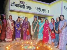 सेवा संकल्प अभियान: जिले के 2700 से अधिक आंगनबाड़ी केंद्र 33 हजार दियों से हुआ जगमग