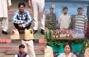 ऑपरेशन आघात : नशे के खिलाफ रायगढ़ पुलिस की ताबड़तोड़ कार्रवाई, करीब एक किलो गांजा और 58.32 लीटर अवैध शराब जब्त