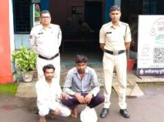 अंग्रेजी शराब की तस्करी करते दो आरोपी गिरफ्तार, आरोपियों से 35 पाव व्हिस्की बरामद