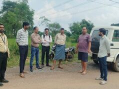 अर्नब चक्रवात से फसल क्षति का कृषि एवं बीमा अधिकारियों ने किया संयुक्त निरीक्षण