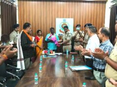 जिला पुलिस के सहायक उप निरीक्षक बलराम प्रसाद शुक्ला और आरक्षक ख्रिस्तोफर बेक हुए सेवानिवृत्त