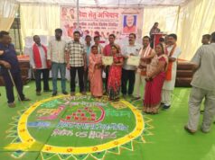 सेवा संकल्प अभियान में स्वच्छाग्रही दीदियों का हुआ सम्मान